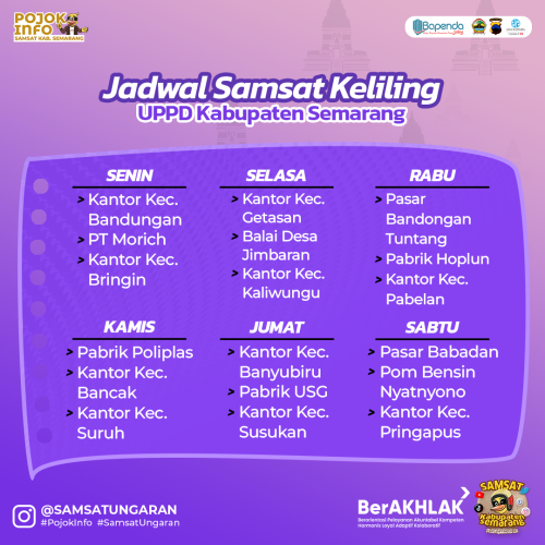 jadwal samsat keliling kab semarang | Info Jateng Pos