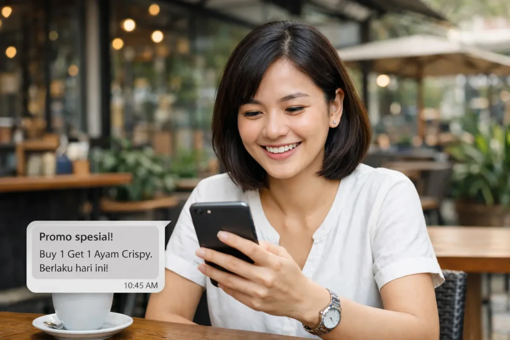 Ilustrasi keuntungan menggunakan SMS blast